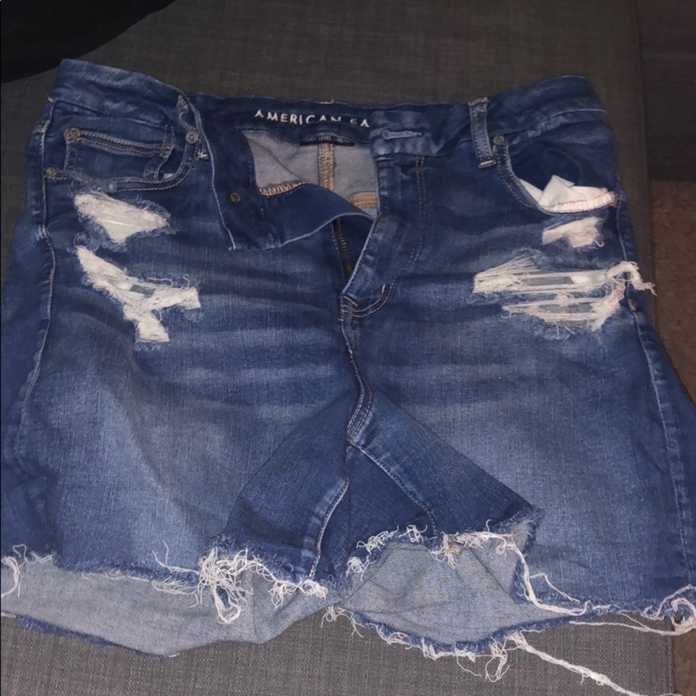 American Eagle Ripped Jean Shorts